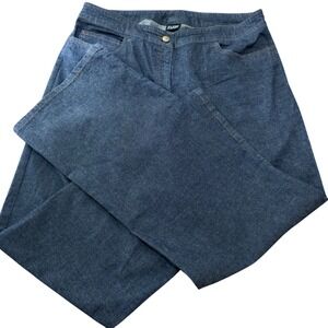Eileen Fisher USA Straight Leg Jeans Women's M 10 12 Dark Wash Minimalist